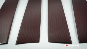 Alfa Romeo Stelvio Exterior Door Pillars - Carbon Fiber - Red Carbon - 4pc Set Alfa Romeo Stelvio Exterior Door Pillars - Carbon Fiber - Red Carbon - 4pc Set